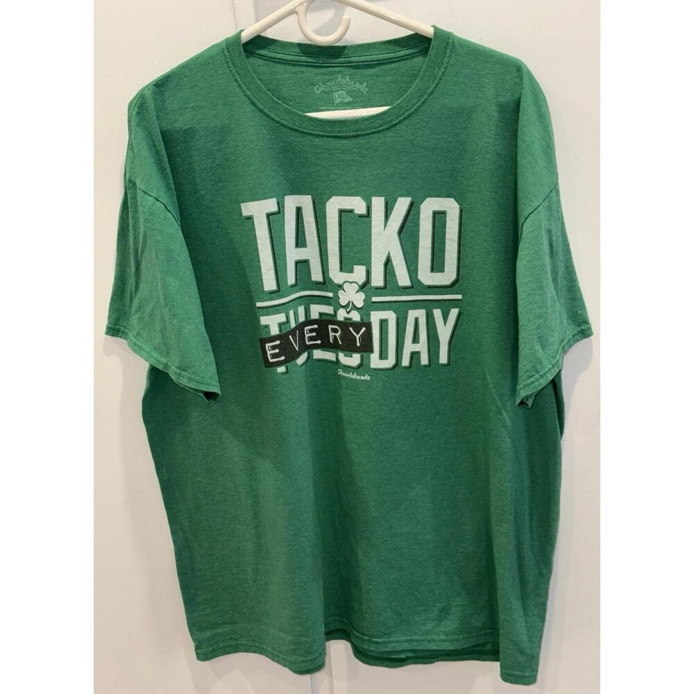 Chowdaheadz Mens Green  T-Shirt Tacko Tuesday Everyday Tacko Fall Celtics